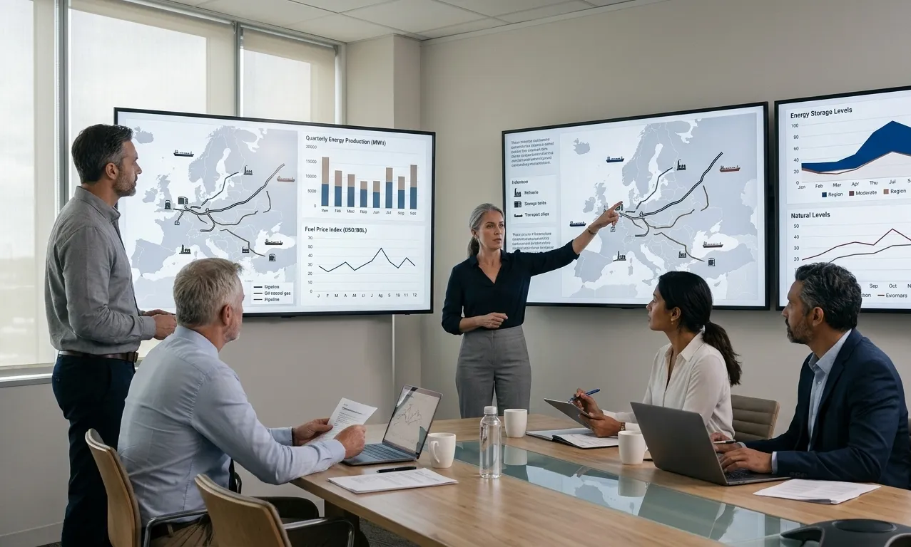 Sala de operaciones energética con automatización IA Nissitech